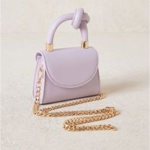 NWT Anthropologie Lilac Mini Knot Handle Crossbody